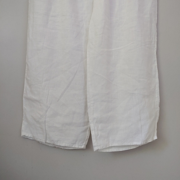 Flax Floods Linen Pants Size Large White - Picture 8 of 16